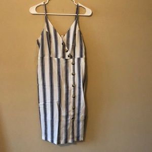 Stripped midi dress